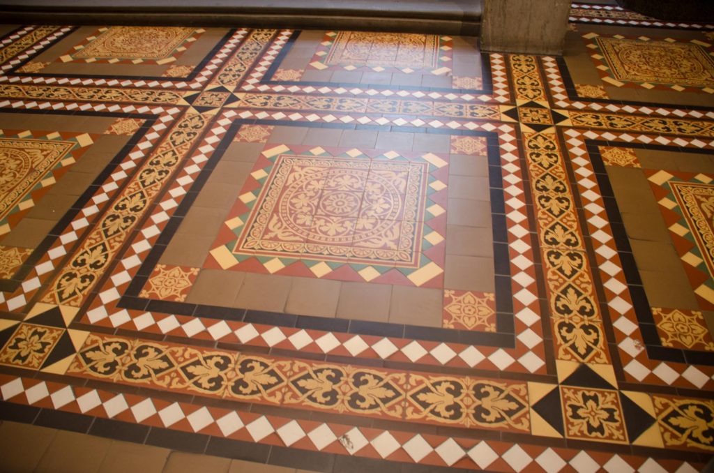 Just one of many beautifully tiled floors in the building